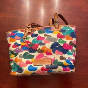 Vintage Dooney & Bourke MultiColor Signature Duck Tote